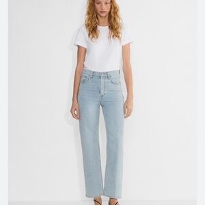 Denim Forum Light Blue Straight Leg Jeans - Women